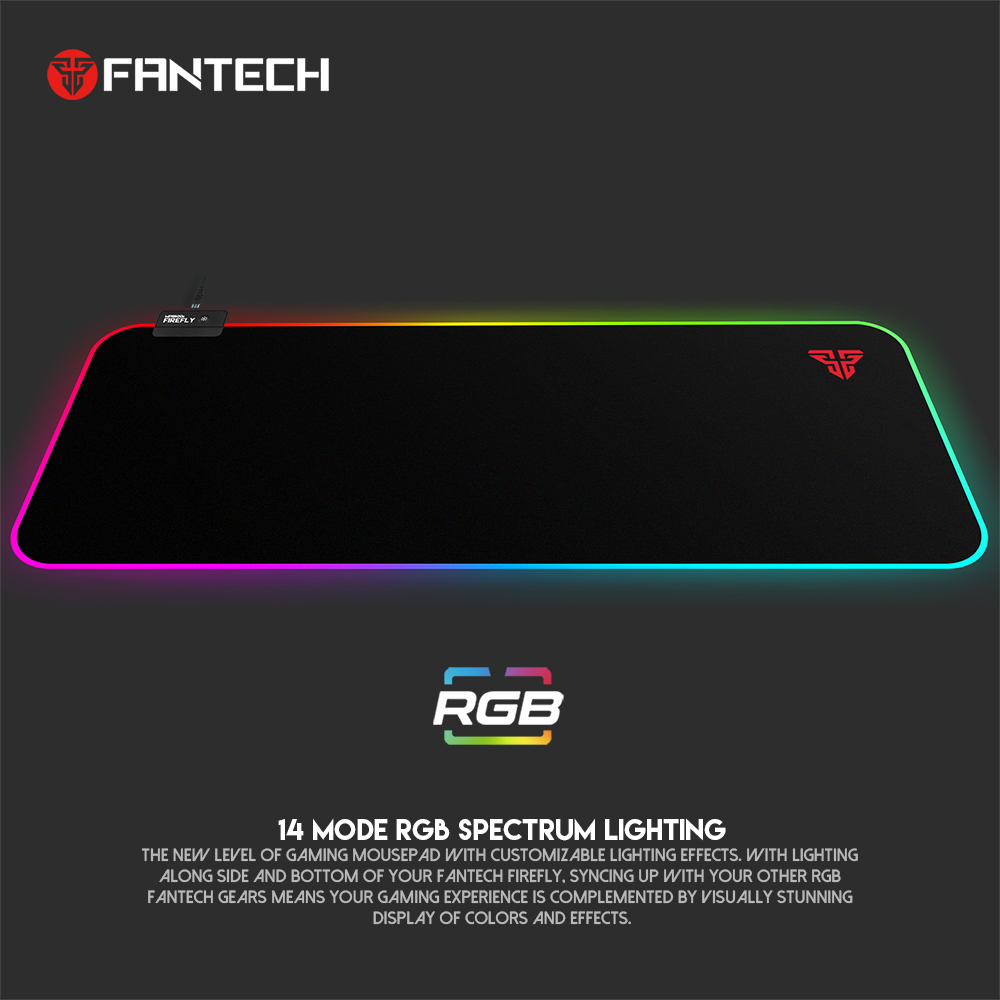 FANTECH MPR800s FIREFLY Soft Cloth RGB Mouse Pad - Image 2
