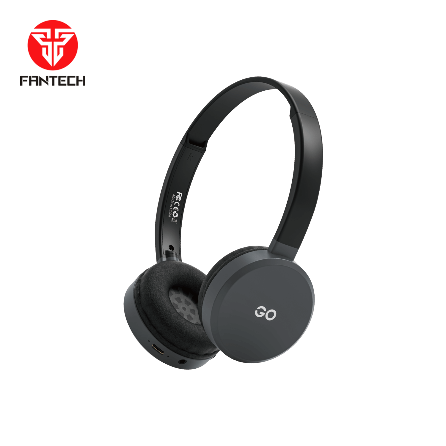FANTECH WH02 GO AIR Bluetooth 5.0 Wireless Headphone Dual Connection - BLACK - Image 2